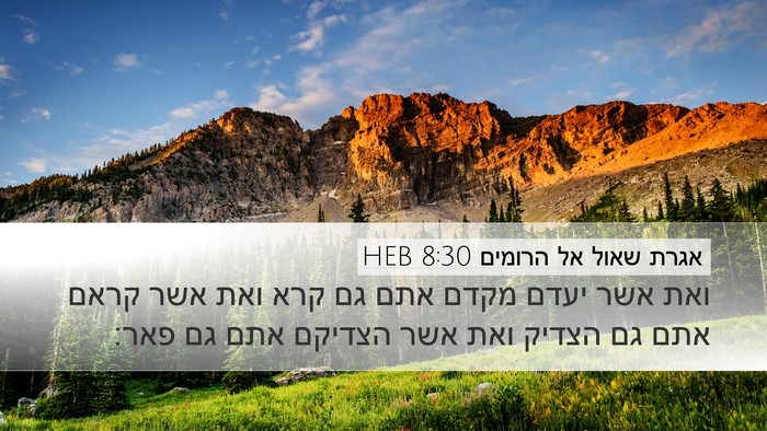 אגרת שאול אל הרומים 8:30 HEB Bible Verse Image