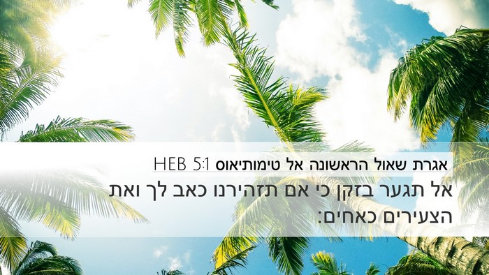אגרת שאול הראשונה אל טימותיאוס 5:1 HEB Bible Verse Image