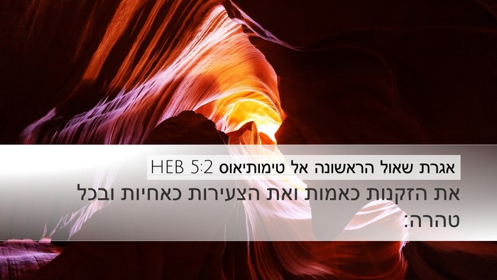 אגרת שאול הראשונה אל טימותיאוס 5:2 HEB Desktop Wallpaper - את הזקנות כאמות ואת - Desktop Bible Verse Wallpaper