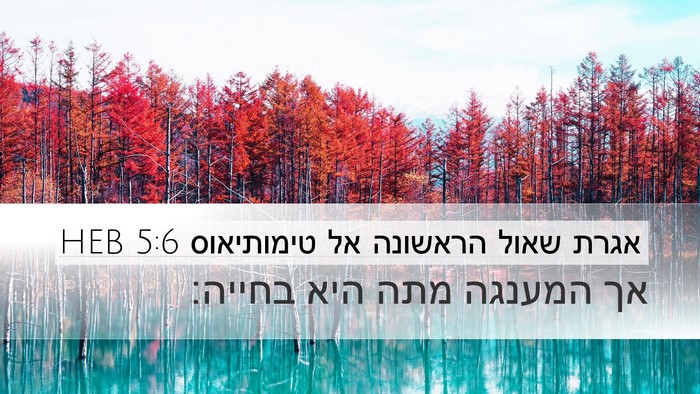 אגרת שאול הראשונה אל טימותיאוס 5:6 HEB Bible Verse Image