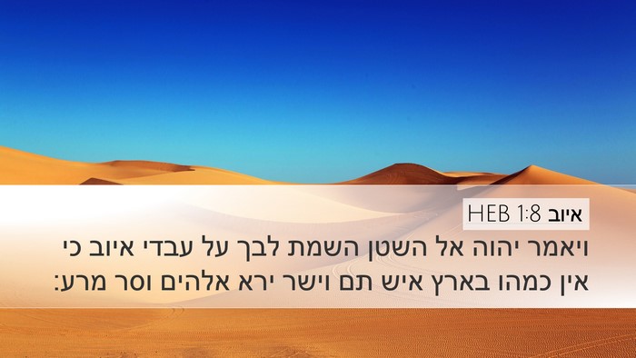 איוב 1:8 HEB Bible Verse Image