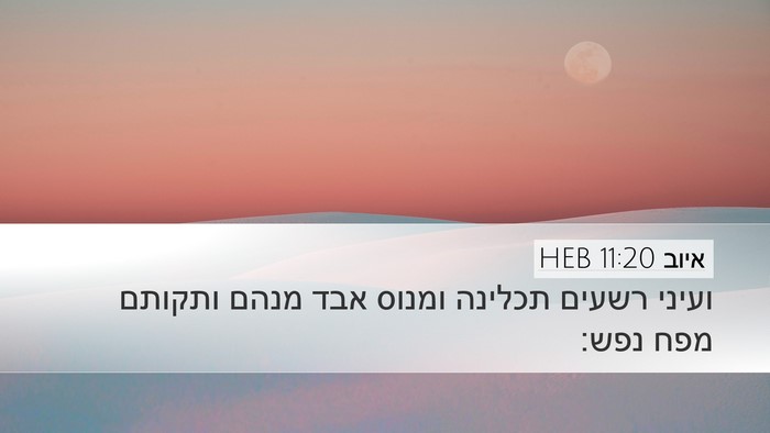 איוב 11:20 HEB Bible Verse Image