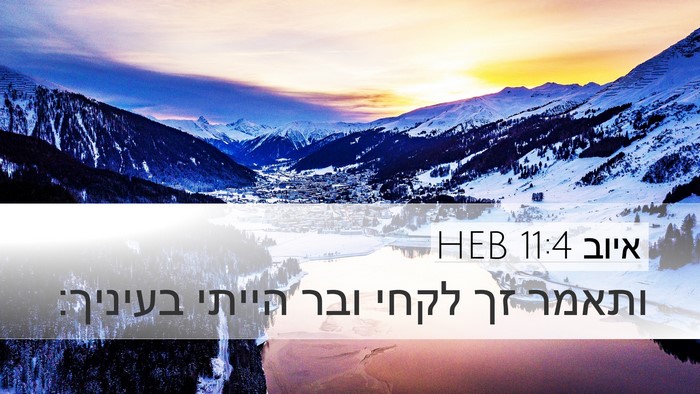 איוב 11:4 HEB Bible Verse Image
