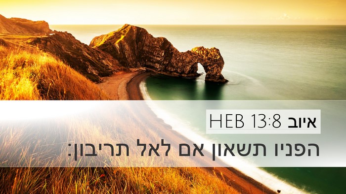 איוב 13:8 HEB Desktop Wallpaper - הפניו תשאון אם לאל - Desktop Bible Verse Wallpaper