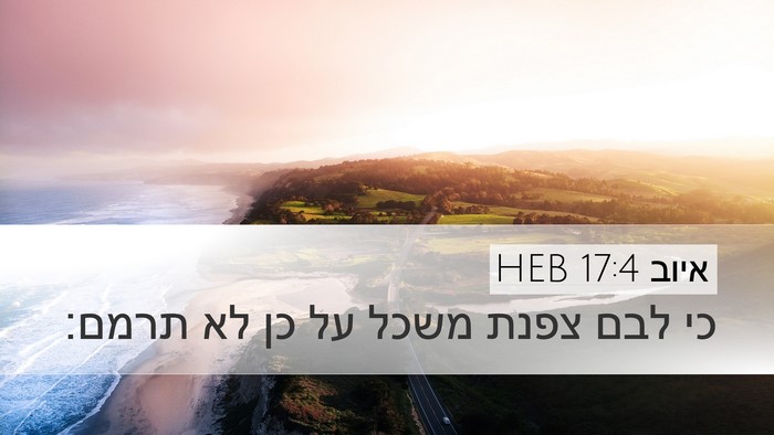 איוב 17:4 HEB Bible Verse Image