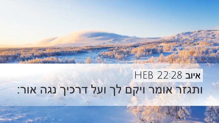 איוב 22:28 HEB Bible Verse Image