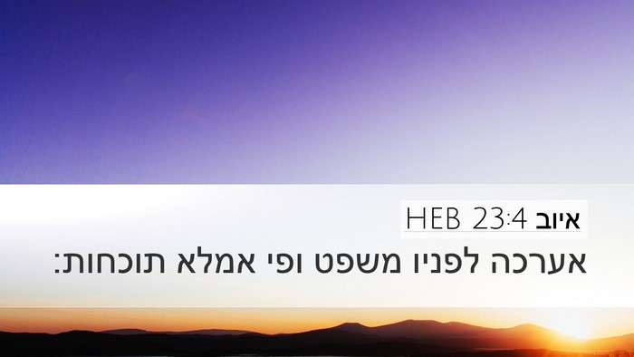 איוב 23:4 HEB Bible Verse Image