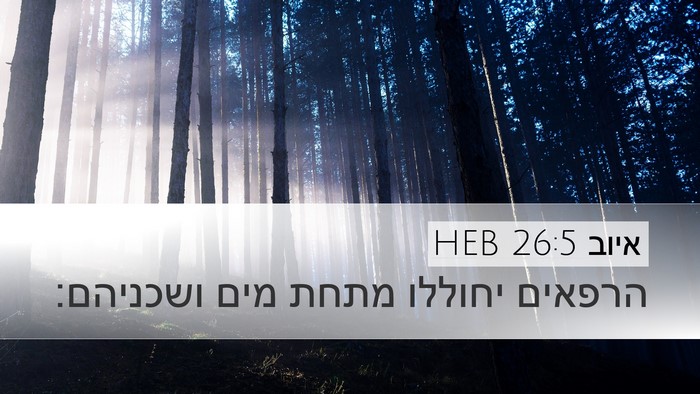 איוב 26:5 HEB Bible Verse Image