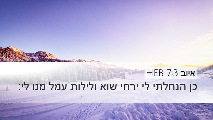 איוב 7:3 HEB Bible Verse Image