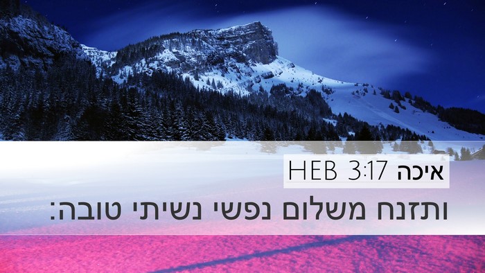 איכה 3:17 HEB Desktop Wallpaper - ותזנח משלום נפשי נשיתי - Desktop Bible Verse Wallpaper