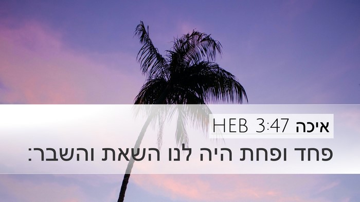 איכה 3:47 HEB Bible Verse Image
