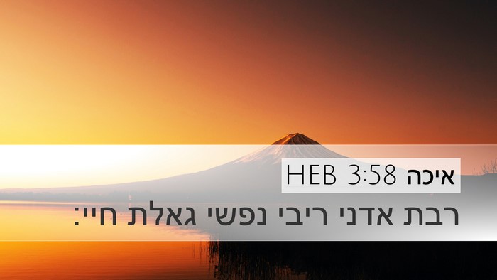 איכה 3:58 HEB Bible Verse Image