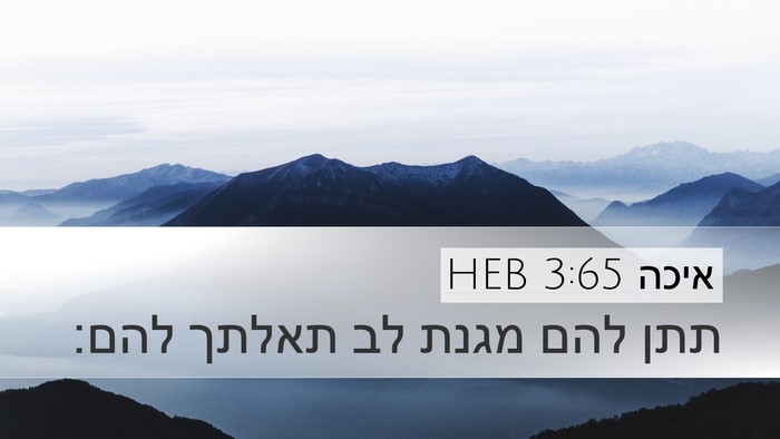 איכה 3:65 HEB Bible Verse Image