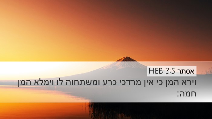 אסתר 3:5 HEB Bible Verse Image