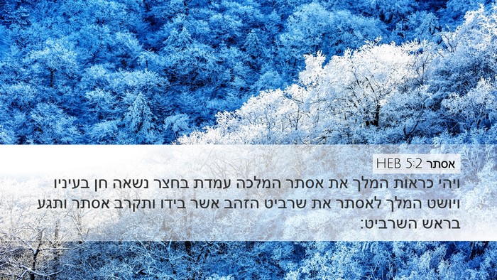 אסתר 5:2 HEB Bible Verse Image