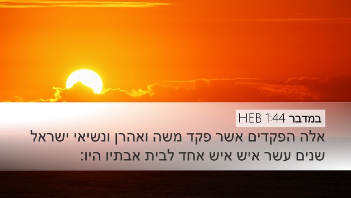 במדבר 1:44 HEB Bible Verse Image