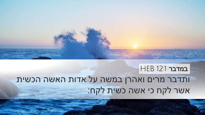 במדבר 12:1 HEB Bible Verse Image