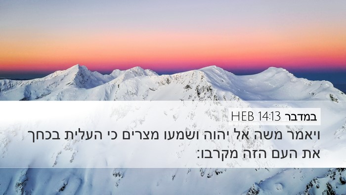 במדבר 14:13 HEB Bible Verse Image