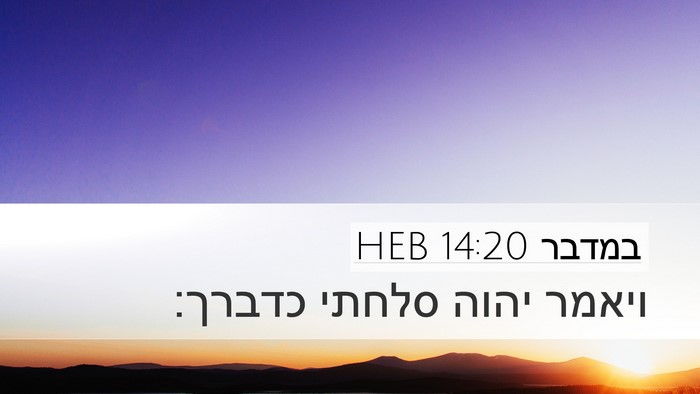 במדבר 14:20 HEB Bible Verse Image