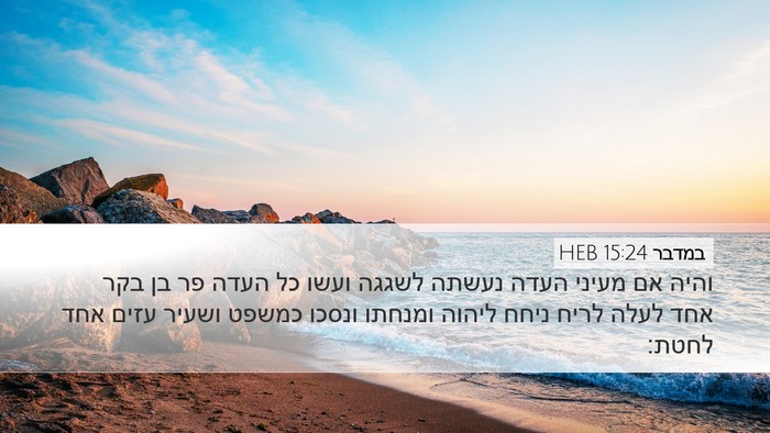 במדבר 15:24 HEB Desktop Wallpaper - והיה אם מעיני העדה נעשתה - Desktop Bible Verse Wallpaper