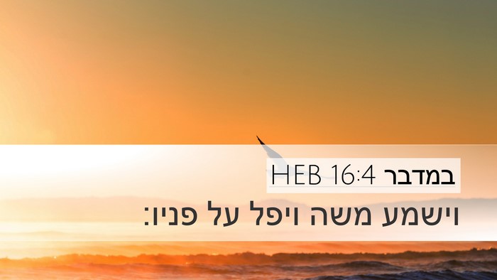 במדבר 16:4 HEB Bible Verse Image