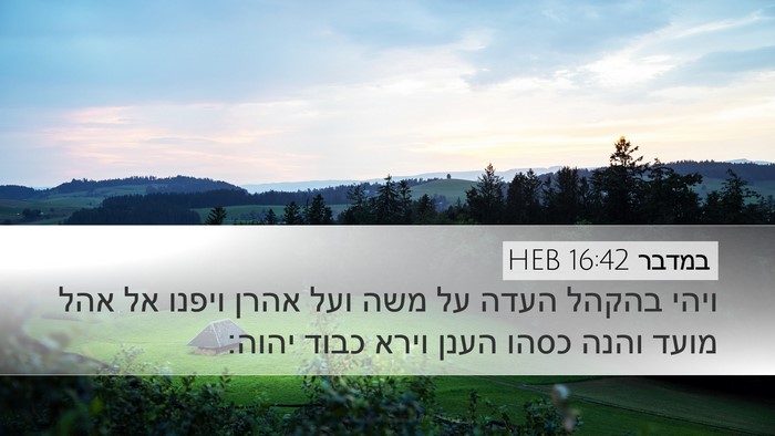במדבר 16:42 HEB Bible Verse Image