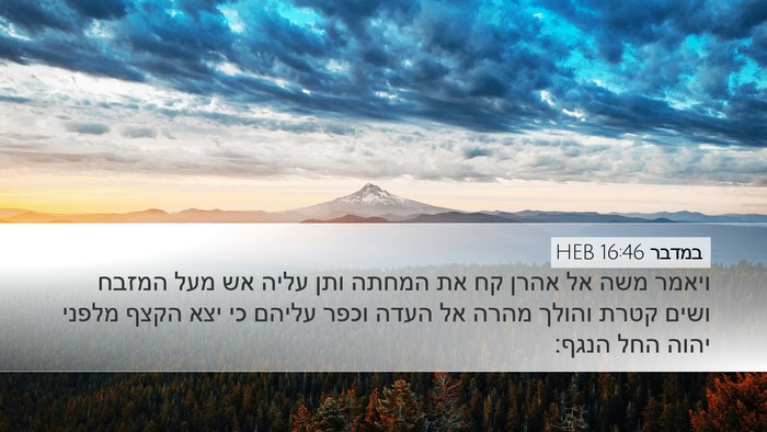 במדבר 16:46 HEB Bible Verse Image