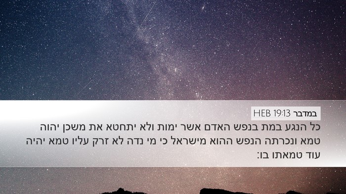 במדבר 19:13 HEB Bible Verse Image