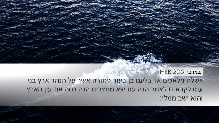 במדבר 22:5 HEB Bible Verse Image
