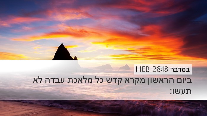 במדבר 28:18 HEB Bible Verse Image