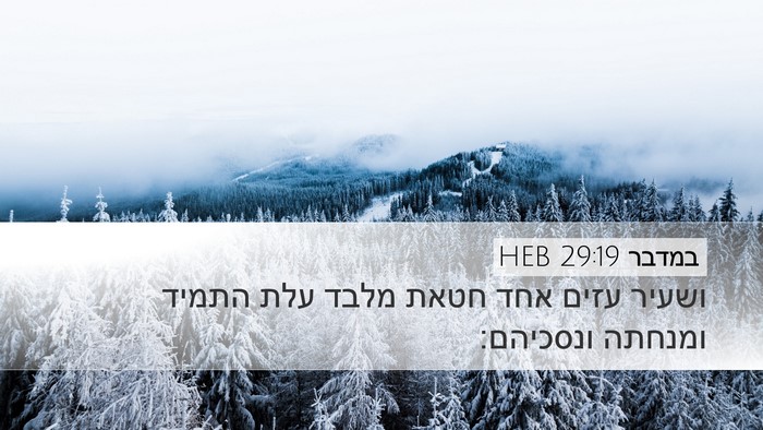 במדבר 29:19 HEB Bible Verse Image