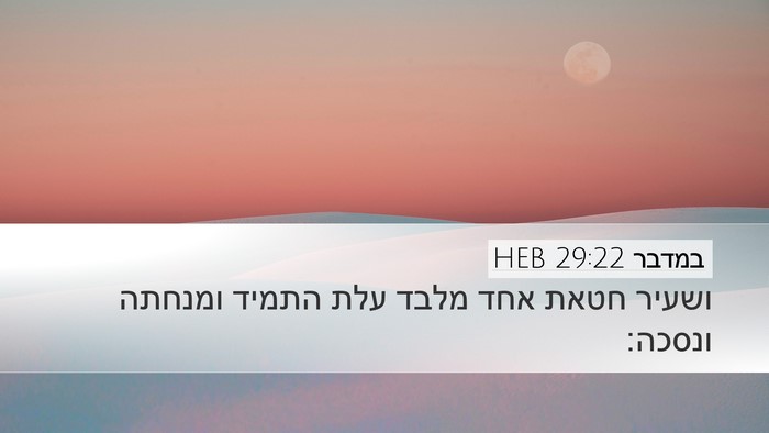 במדבר 29:22 HEB Bible Verse Image