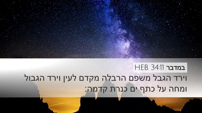 במדבר 34:11 HEB Bible Verse Image