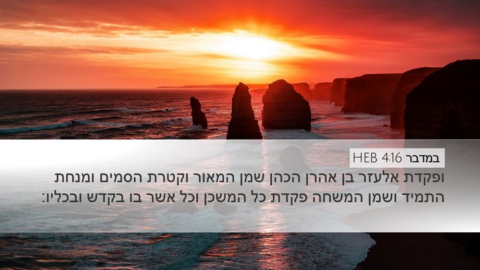 במדבר 4:16 HEB Bible Verse Image