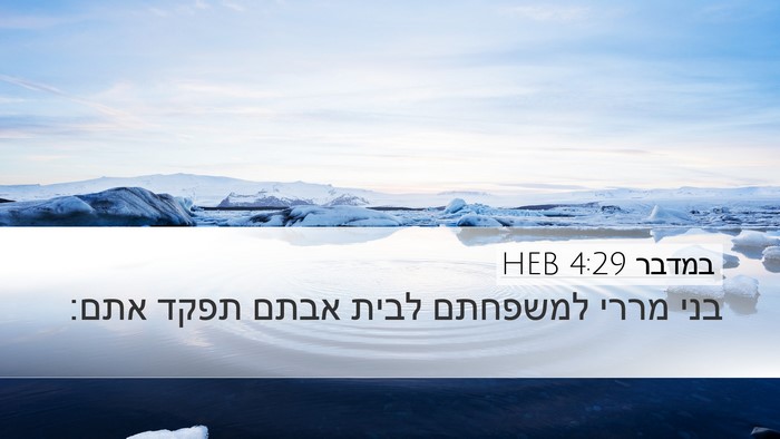 במדבר 4:29 HEB Bible Verse Image