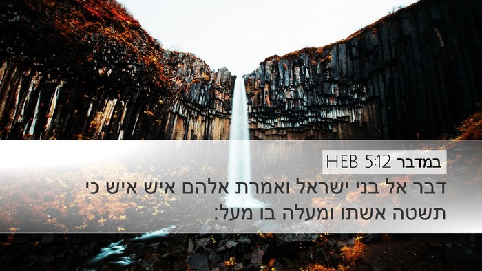 במדבר 5:12 HEB Desktop Wallpaper - דבר אל בני ישראל ואמרת אלהם - Desktop Bible Verse Wallpaper