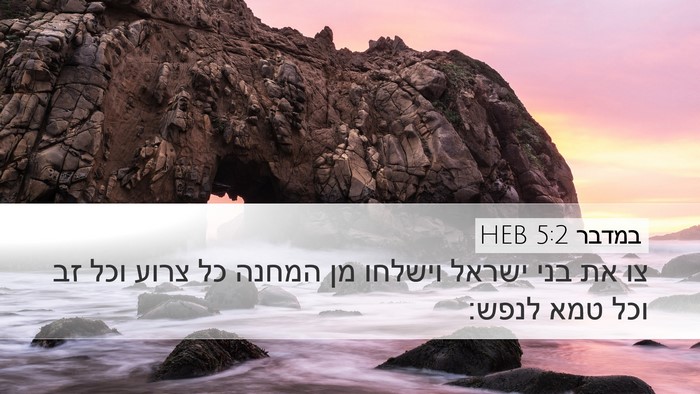 במדבר 5:2 HEB Bible Verse Image