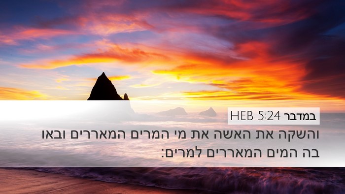 במדבר 5:24 HEB Desktop Wallpaper - והשקה את האשה את מי המרים - Desktop Bible Verse Wallpaper