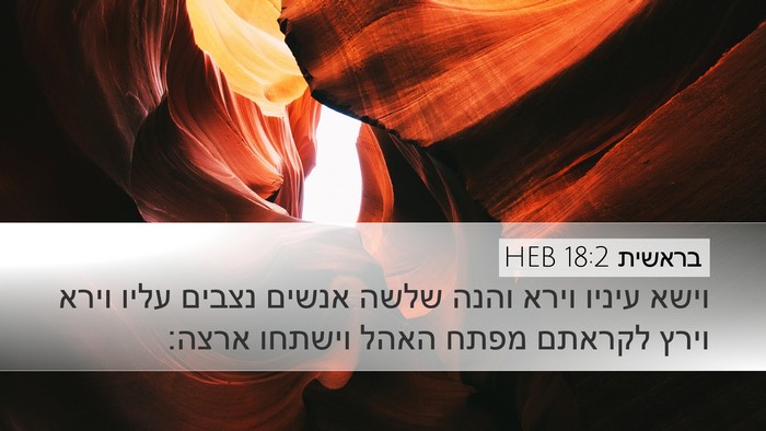 בראשית 18:2 HEB Bible Verse Image