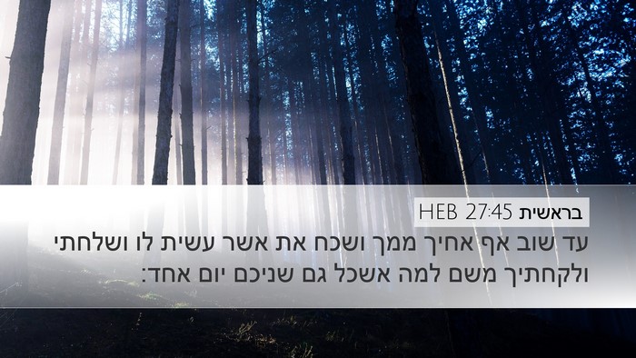 בראשית 27:45 HEB Bible Verse Image