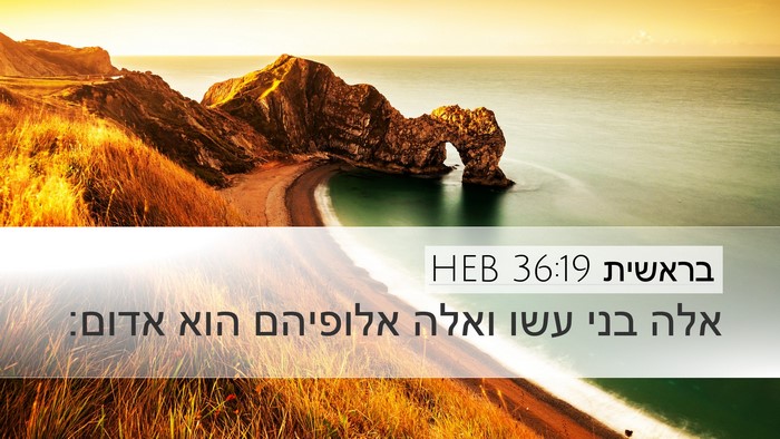 בראשית 36:19 HEB Desktop Wallpaper - אלה בני עשו ואלה אלופיהם - Desktop Bible Verse Wallpaper