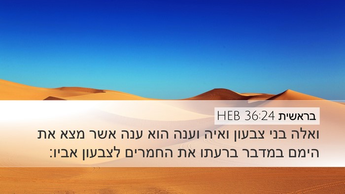 בראשית 36:24 HEB Bible Verse Image