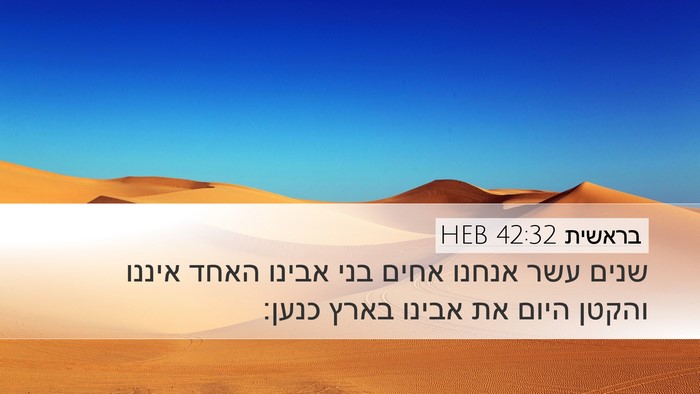 בראשית 42:32 HEB Bible Verse Image