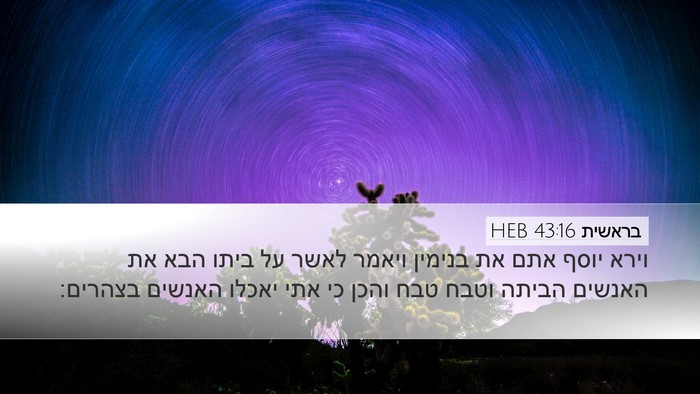 בראשית 43:16 HEB Bible Verse Image