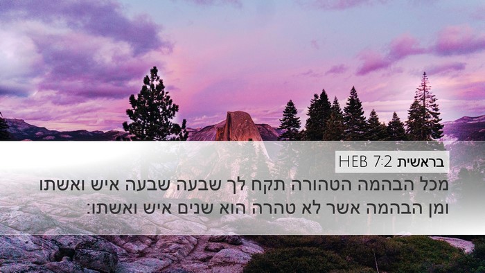 בראשית 7:2 HEB Bible Verse Image