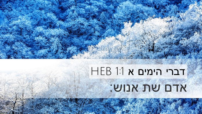 דברי הימים א 1:1 HEB Bible Verse Image