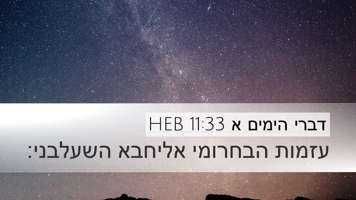 דברי הימים א 11:33 HEB Bible Verse Image