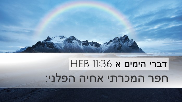 דברי הימים א 11:36 HEB Desktop Wallpaper - חפר המכרתי אחיה - Desktop Bible Verse Wallpaper