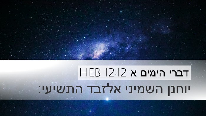 דברי הימים א 12:12 HEB Desktop Wallpaper - יוחנן השמיני אלזבד - Desktop Bible Verse Wallpaper