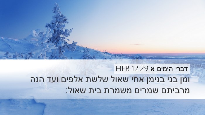 דברי הימים א 12:29 HEB Bible Verse Image